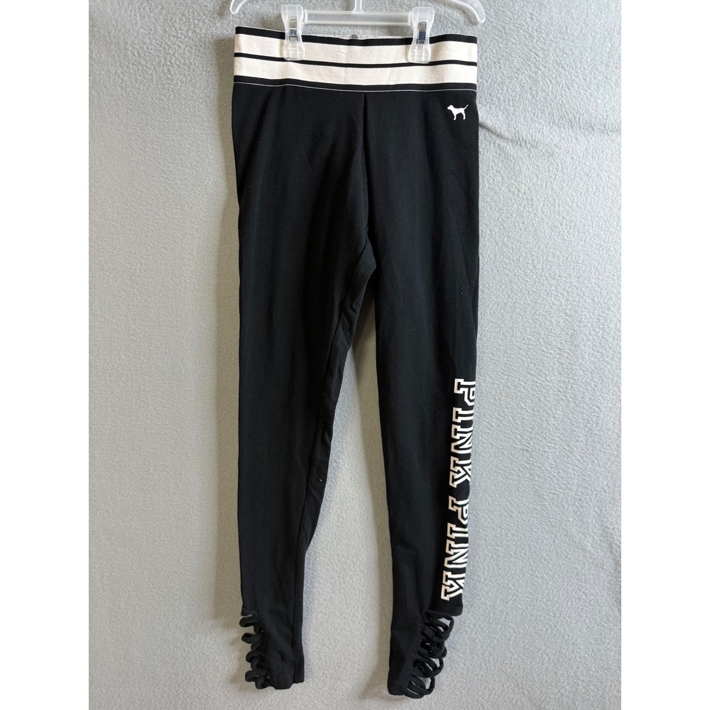 PINK Victoria's Secret Leggings Girls Extra Small Activewear Lattice‎ Trim